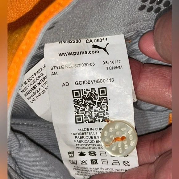 PUMA Boys Golf Shorts Size Small 7/8 in Orange - Picture 4 of 8